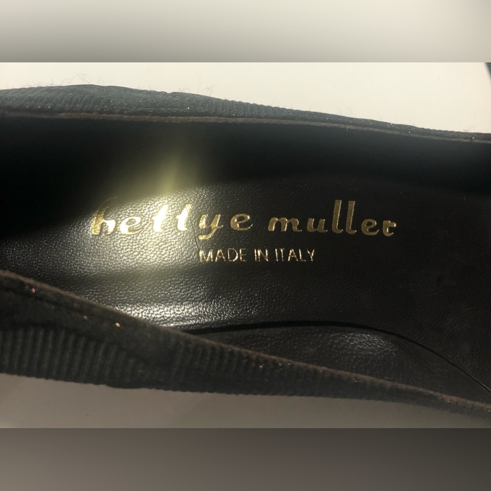 Bettye Muller Metallic Brown SZ. 6.5 Made In ITALY Elegance Kitten Heels Beaded - Picture 3 of 12